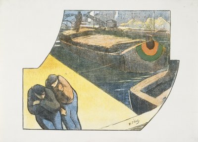 Programa para la producción de Théâtre Libre de Boubouroche, Valet de Coeur, 1893 de Henri Gabriel Ibels
